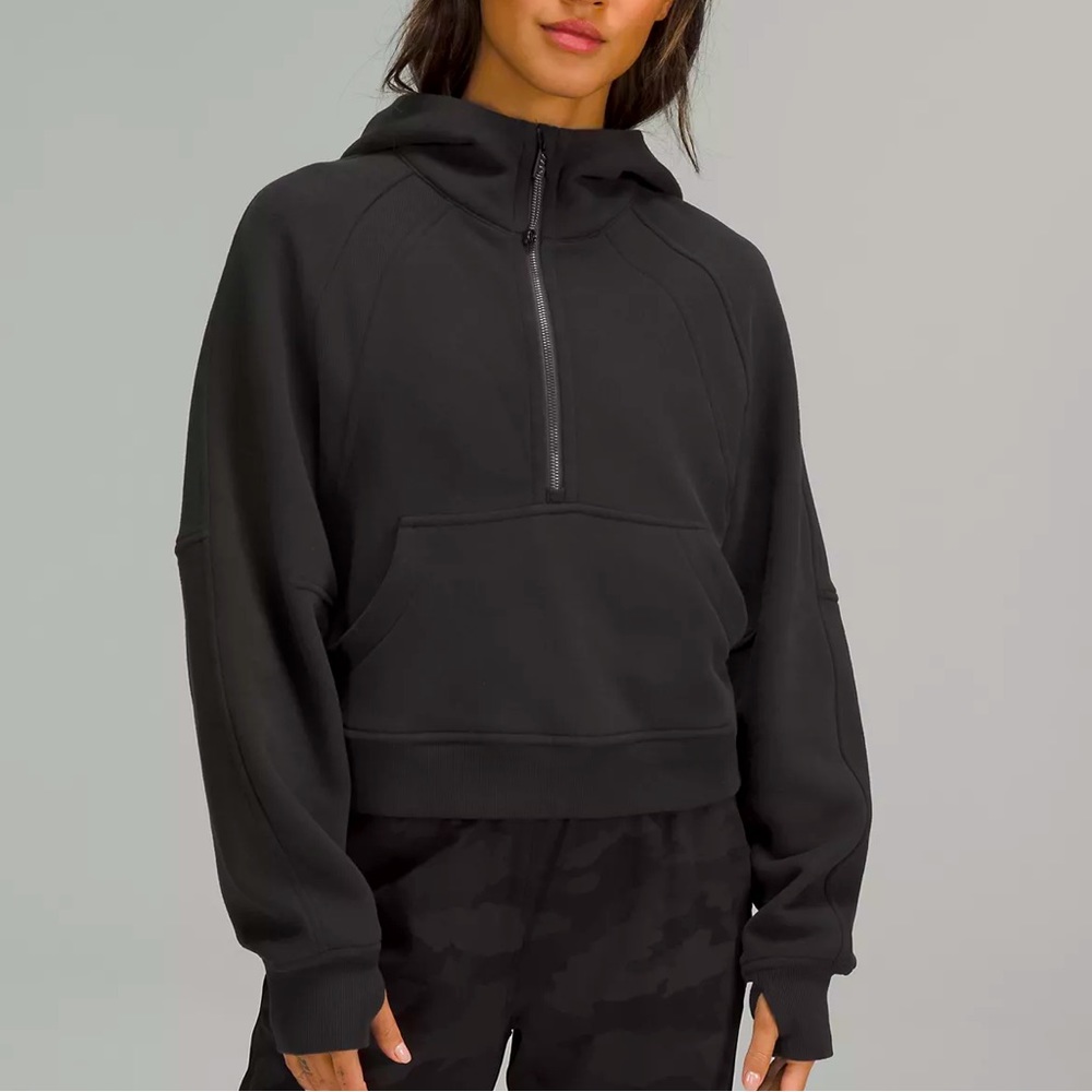 NWT LuLuLemon Scuba Oversized Half Zip Hoodie Black XS/S